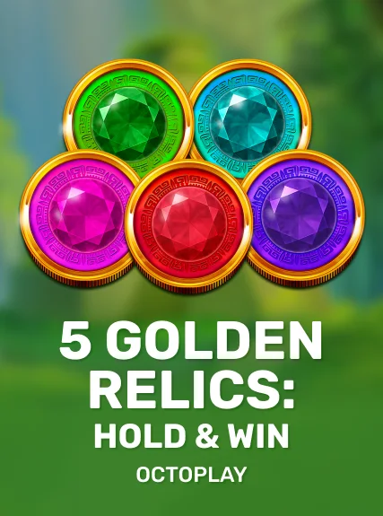 5 Golden Relics: Hold & Win game tile